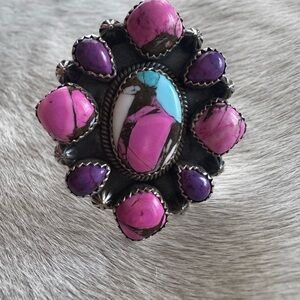 Cotton Candy and Purple Mojave Statement Ring